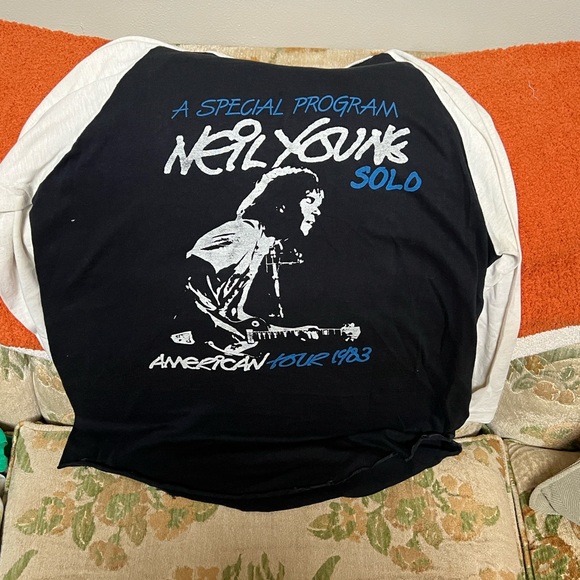 Rare Neil Young Tour Shirt 3/4 Sleeve - Picture 6 of 6